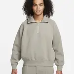 Nike shiny Tech Fleece Re-imagined 1 2-Zip Top Grey