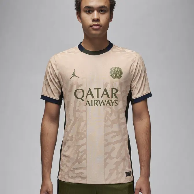 Paris Saint-Germain 2023-24 Match Fourth Jordan Dri-FIT ADV Football Authentic Shirt Hemp Feature