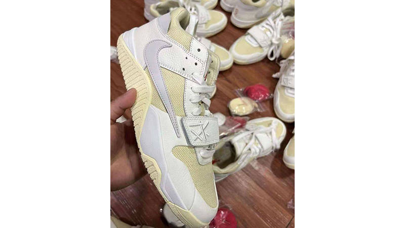 Travis Scott x Jordan Jumpman Jack Trainer White Cream on hand