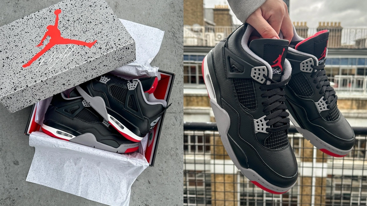 An In-Hand Look at the Jordan 4 "Bred Reimagined"