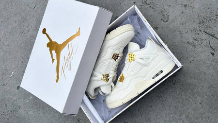 An In-Hand Look Inspiration The Air Jordan 4 "White & Gold"