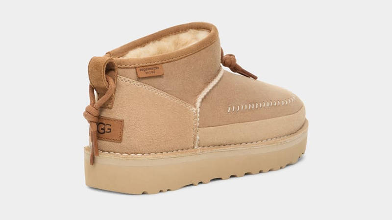 UGG Classic Ultra Mini Crafted Regenerate Boot Sand 1152953-SAN Back