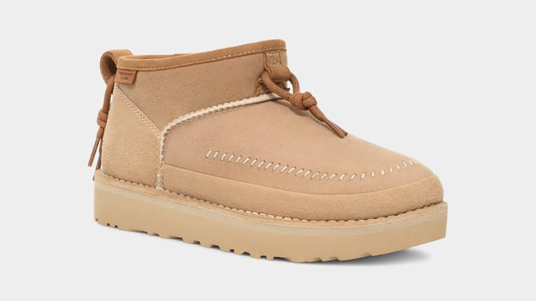 UGG Classic Ultra Mini Crafted Regenerate Boot Sand 1152953-SAN Side