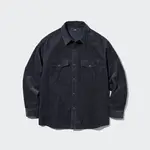 Uniqlo Corduroy Oversized Work Shirt Dark Gray Feature