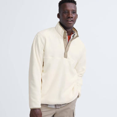 UNIQLO Fleece Button-Up Pullover