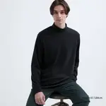 Uniqlo Fleece Stretch Mock Neck Long Sleeved T-shirt Black Feature