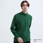 Uniqlo Fleece Stretch Mock Neck Long Sleeved T-shirt Green Feature