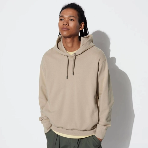 Uniqlo Pullover Hoodie Beige Feature