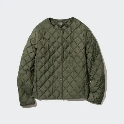 UNIQLO Warm Padded Quilted Jacket Olive