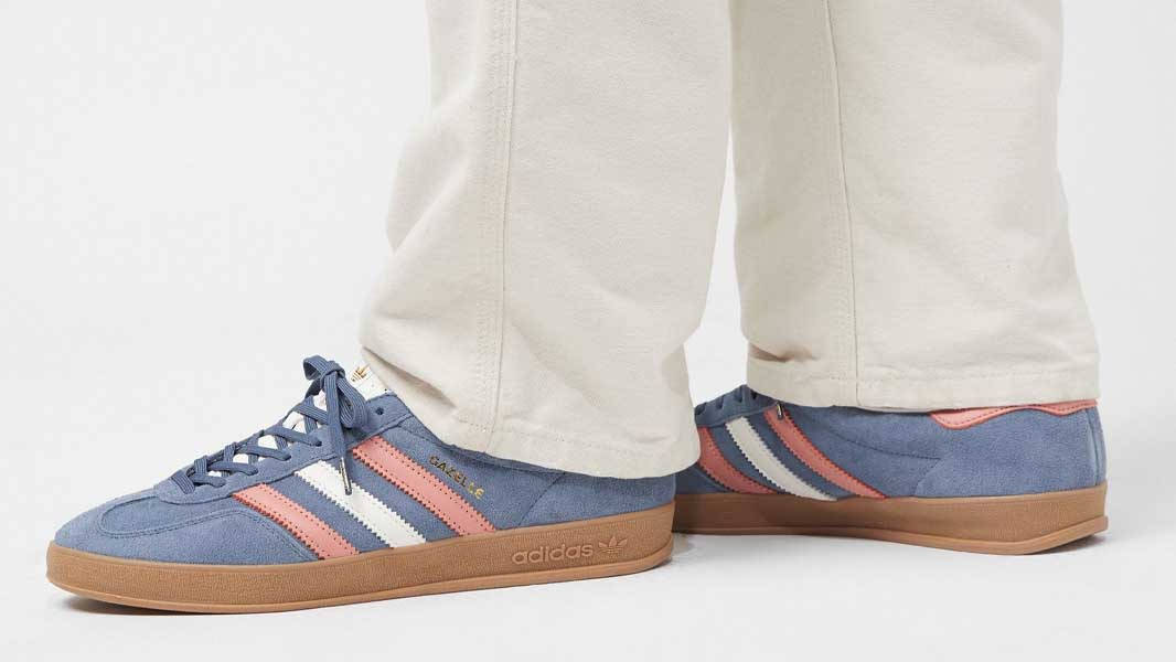 adidas gazelle silver green womens adidas Originals Gazelle Indoor "Blue Bird Gum" Shoes main image 0