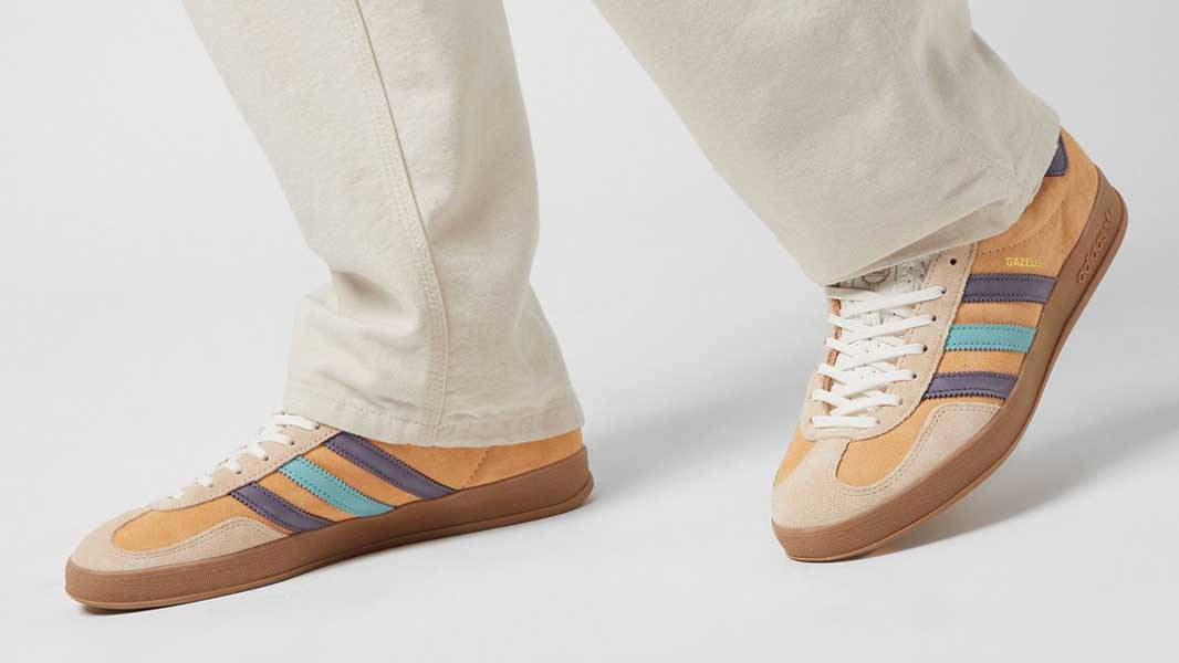 adidas Gazelle Indoor Brown Almost Purple On Foot