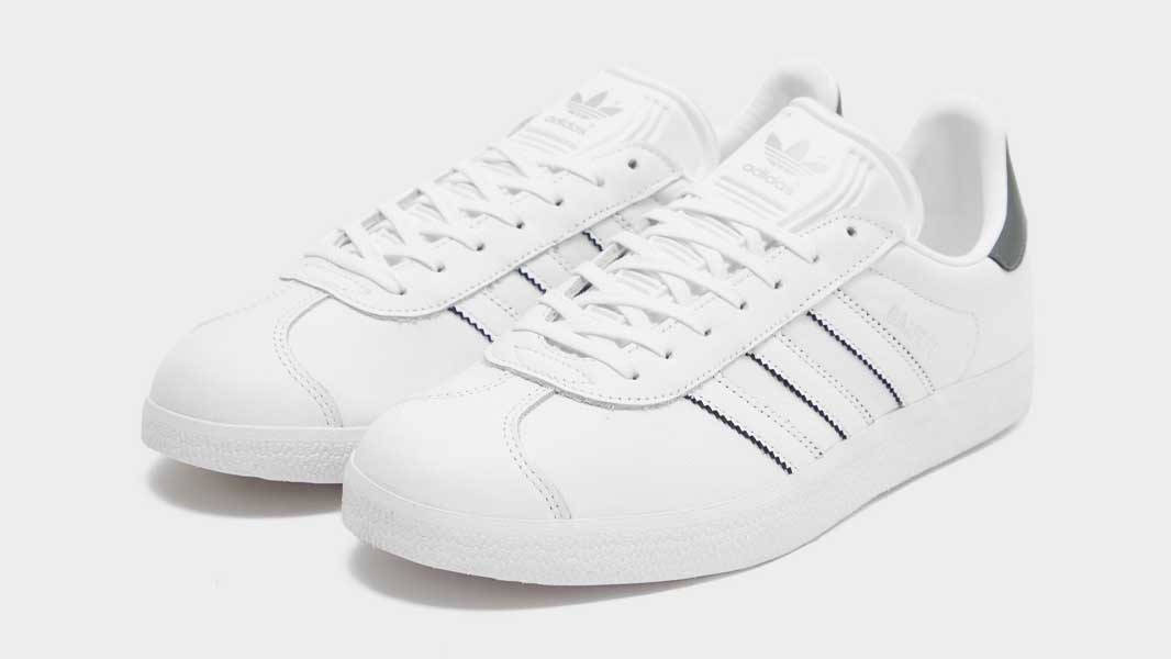 adidas gazelle silver green womens MENS ADIDAS GAZELLE (CLOUD WHITE / CLOUD WHITE / GOLD METALLIC) main image 0