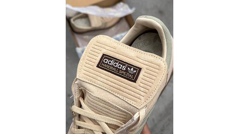 adidas Handball Spezial LT Size Exclusive Sand Strata Green tongue
