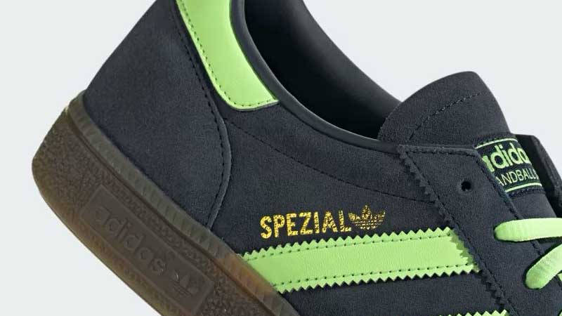 adidas Handball Spezial Navy Lime Closeup