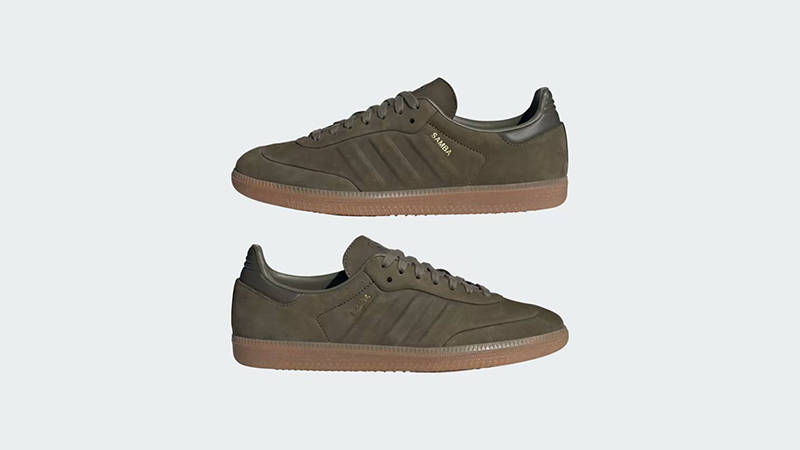 adidas Samba Green Olive Strata side