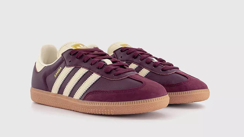 adidas Samba OG Maroon Cream ID0477 front