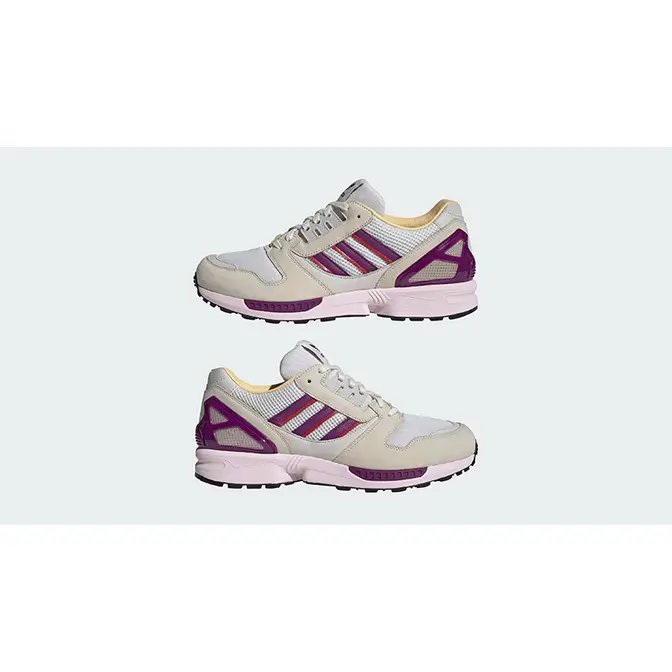 adidas ZX 8000 Crystal White Purple feature