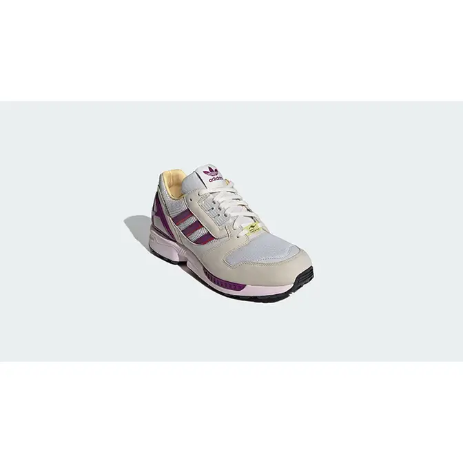 adidas ZX 8000 Crystal White Purple front