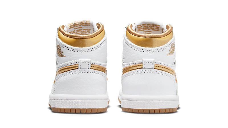 Air Jordan 1 High OG Toddler Metallic Gold White FD2598-107 Back