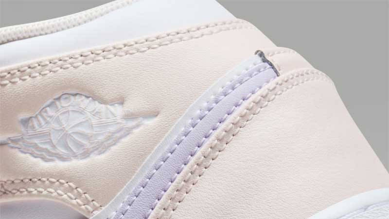 Air Jordan 1 Mid GS Pink Wash Closeup
