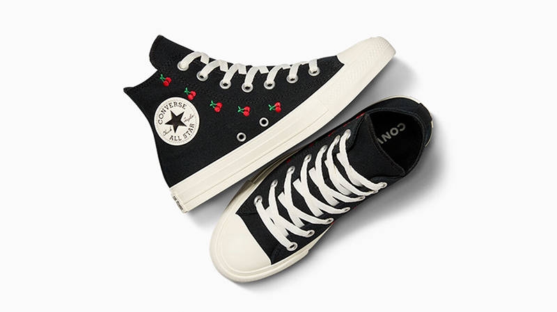 Converse Chuck Taylor Cherries High Black Red A08142C Top