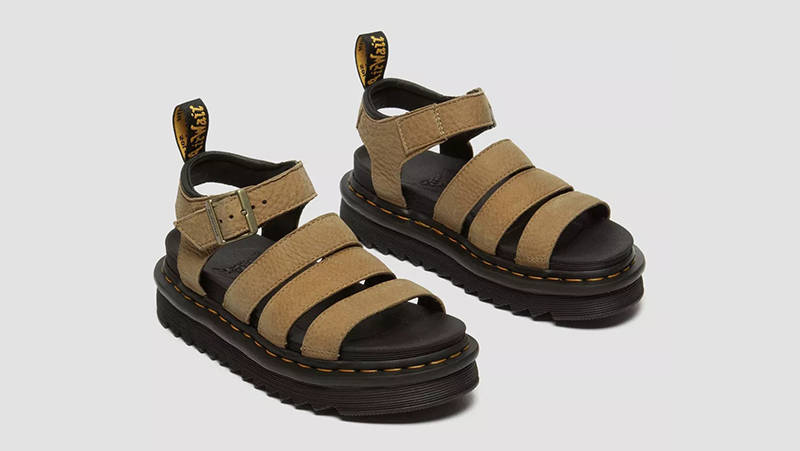 Dr. Martens Blaire Tumbled Nubuck Sandals Savannah Tan