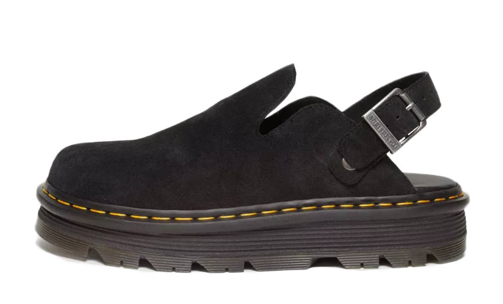 Dr. Martens Zebzag Suede Platform Mules Black