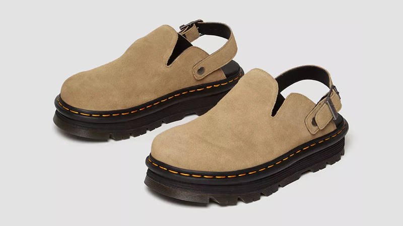Dr. Martens Zebzag Suede Platform Mules Savannah Tan | Where To