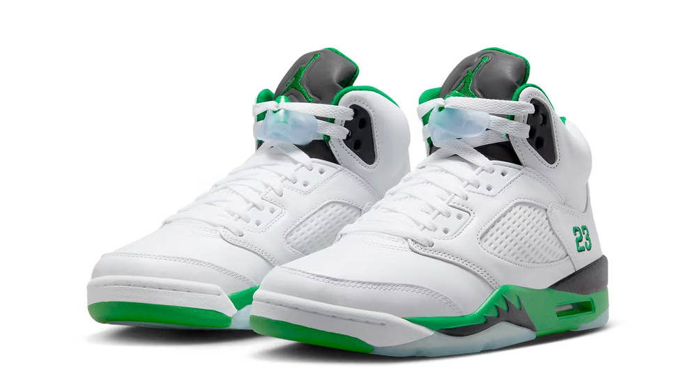 Image via Nike The Air Jordan 5 Appears In "Lucky Green"