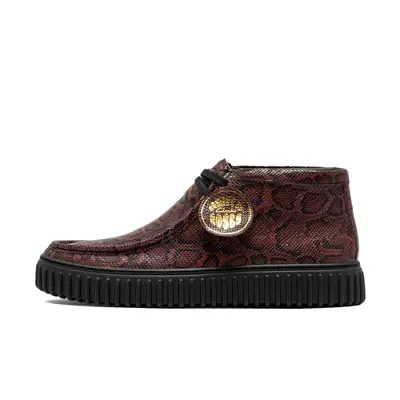 MARTINE ROSE CUR x Clarks Torhill Hi Brown Snake