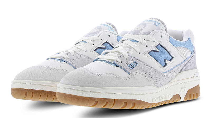 New Balance 550 White Blue Grey Gum front