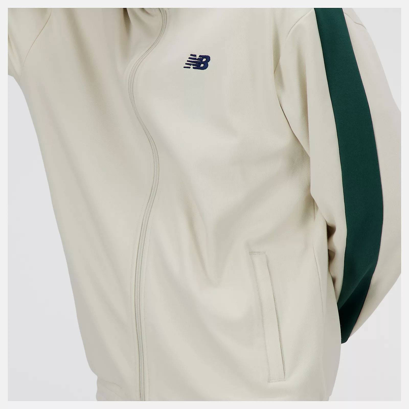 New Balance Sportswears Greatest Hits Full Zip Linen Front Closeup