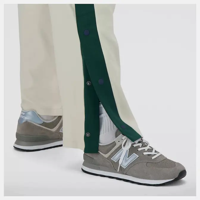 New Balance Sportswears Greatest Hits Snap Pant Linen Side View Closeup