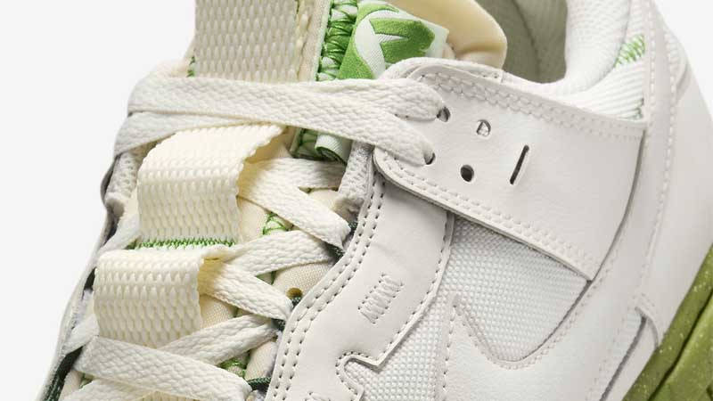 Nike Air Dunk Low Jumbo Phantom Chlorophyll Top Closeup