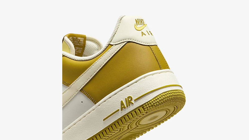 Nike Air Force 1 Low Bronzine Gold heel