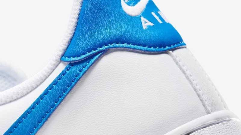 Nike Air Force 1 Low White Photo Blue Closeup