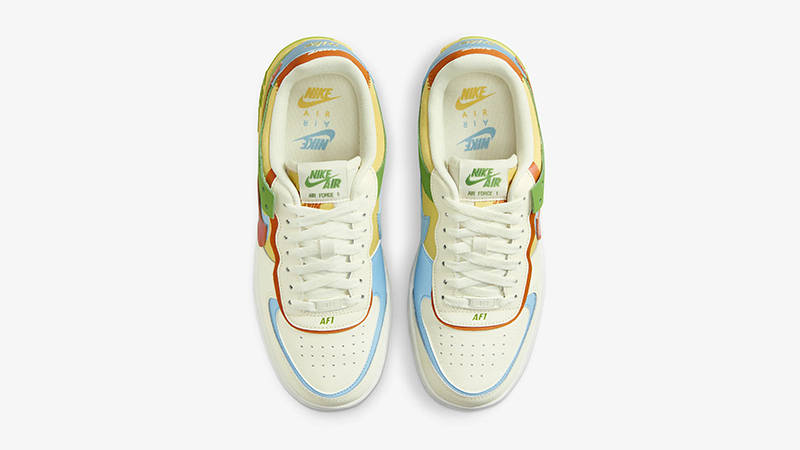 Nike Air Force 1 Shadow Coconut Milk Blue Gold DZ1847-103 Top