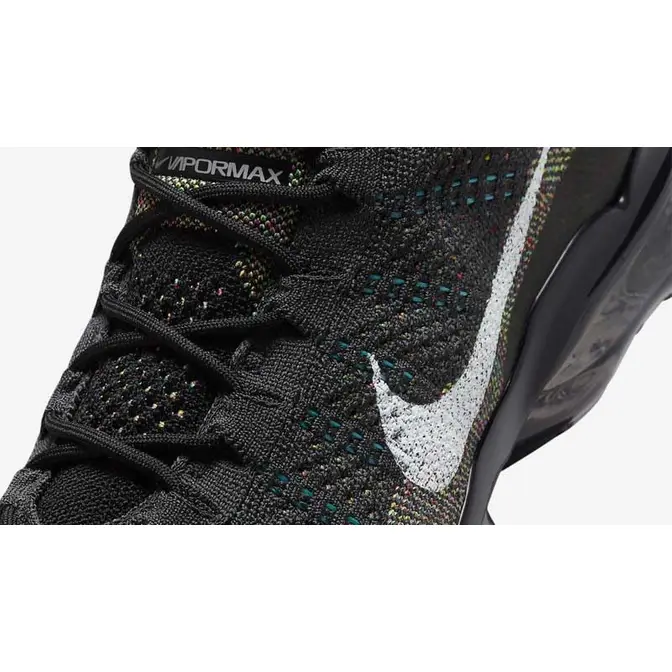 nike fragment design travis scott air jordan 1 aj1 high sneakers collaboration sample Flyknit Black Multi-Colour Top Closeup