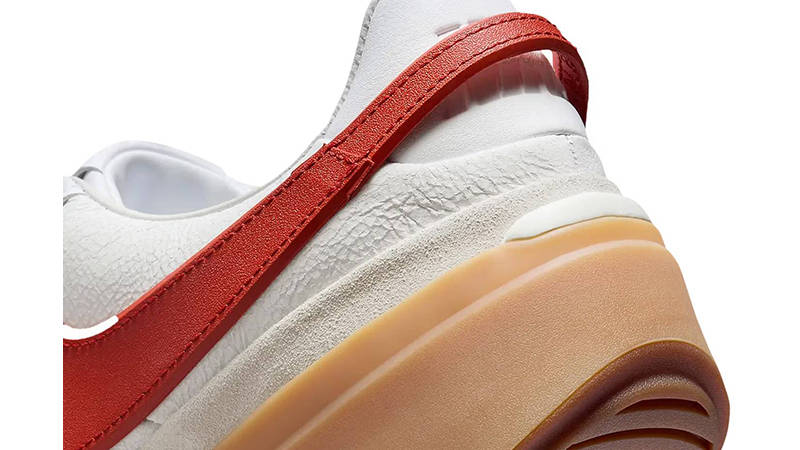 Nike Blazer Phantom Low White Red Gum heel