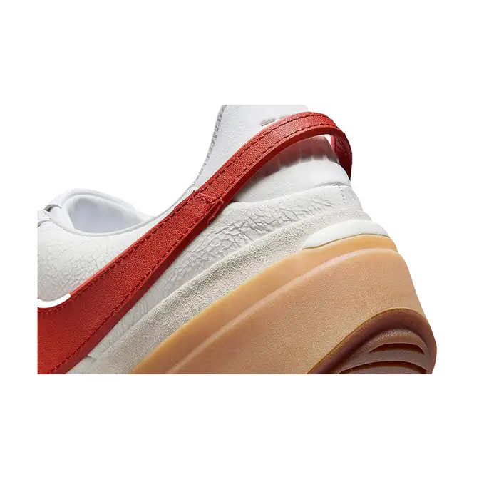 Nike Blazer Phantom Low White Red Gum heel