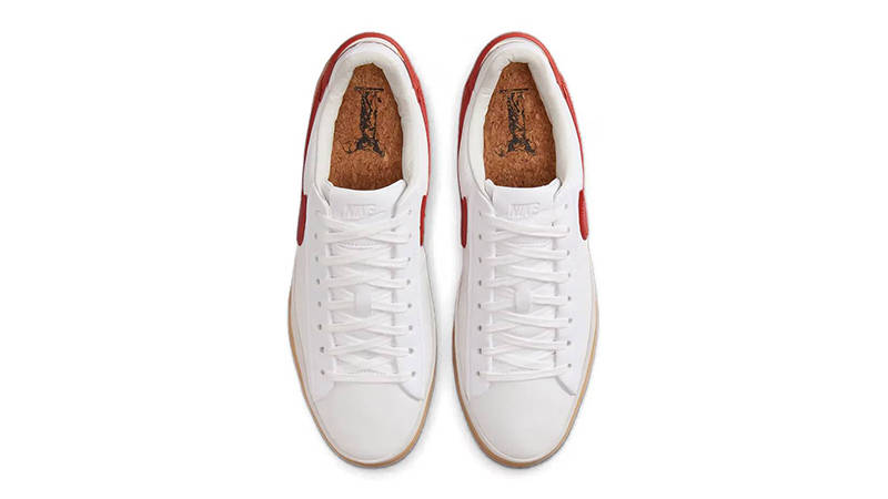 Nike Blazer Phantom Low White Red Gum middle