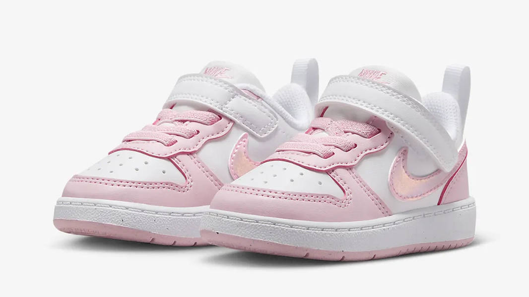 Nike Court Borough Low Recraft Toddler White Pink Foam DV5458-105 Side