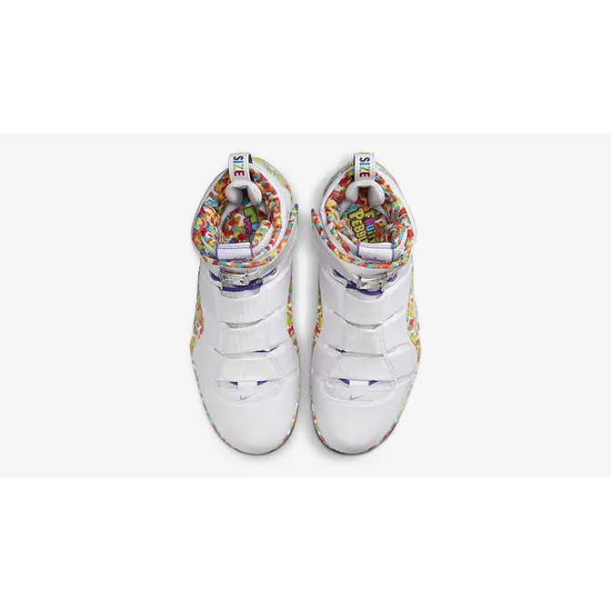 Nike LeBron 4 Fruity Pebbles middle from top