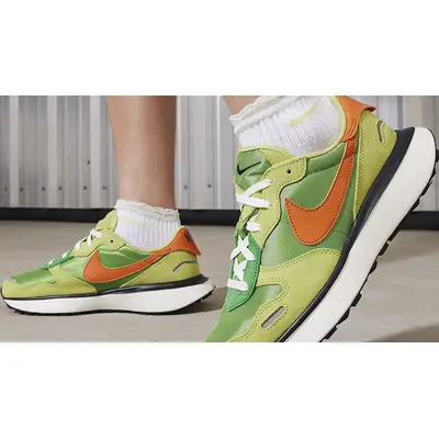 nike allah shoes for sale in ohio on youtube 2016 Chlorophyll Orange FD2196-300 on feet