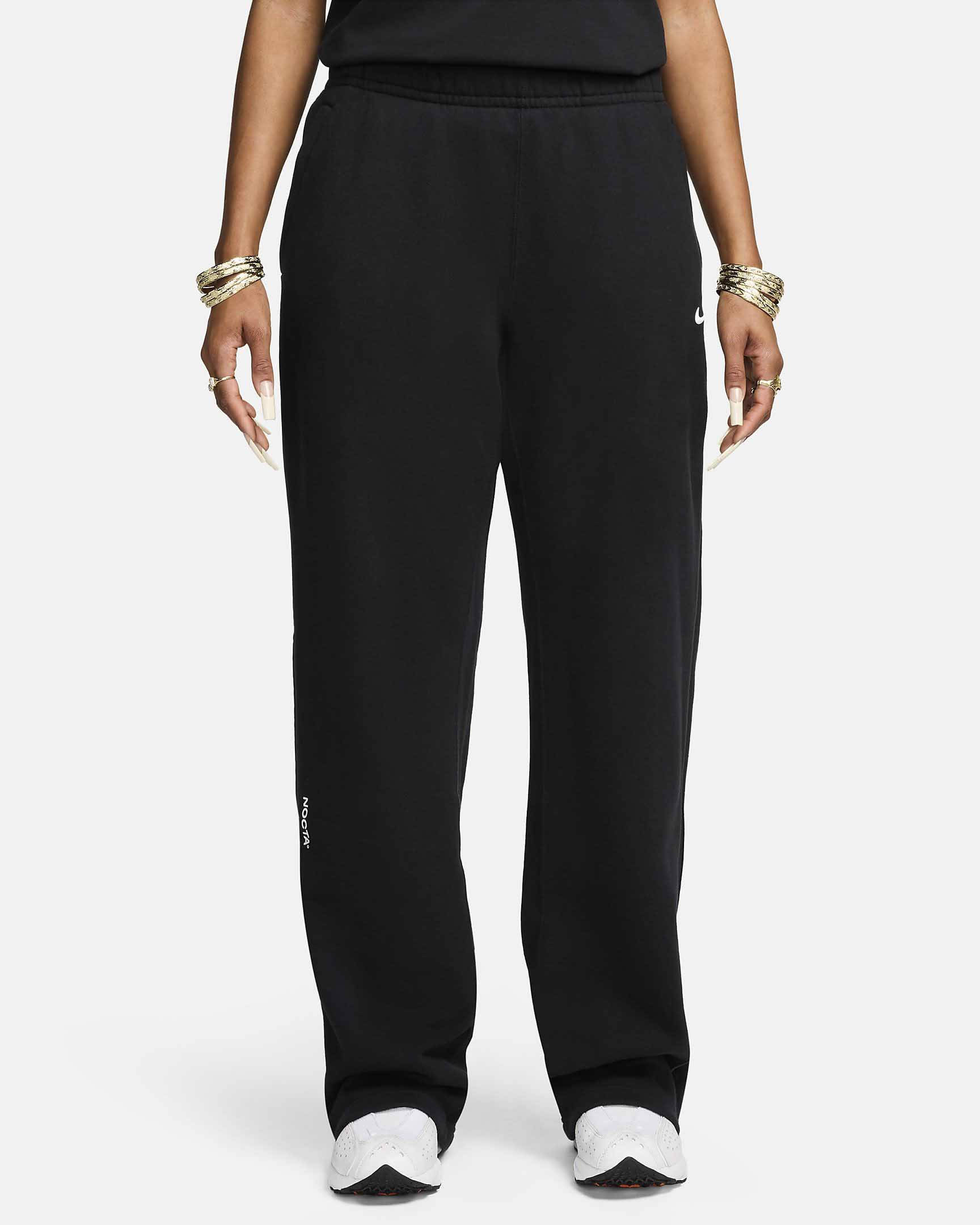 NOCTA x Nike Open-Hem Fleece Trousers Black 1