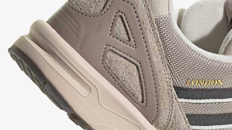 Offspring x adidas ZX8000 Wonder Beige Black Back Closeup