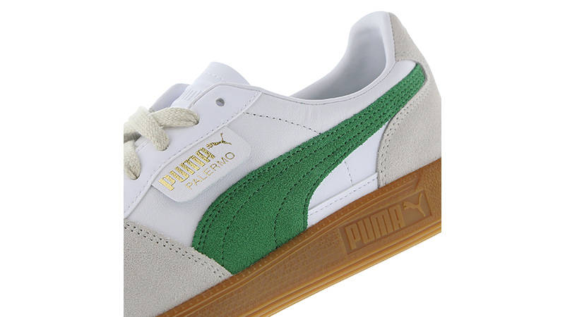 PUMA Palermo Grey Green heel