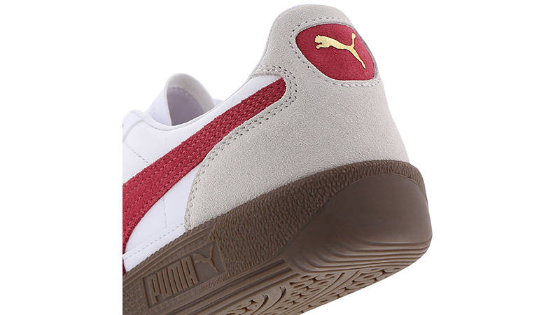 PUMA Palermo Grey Red heel