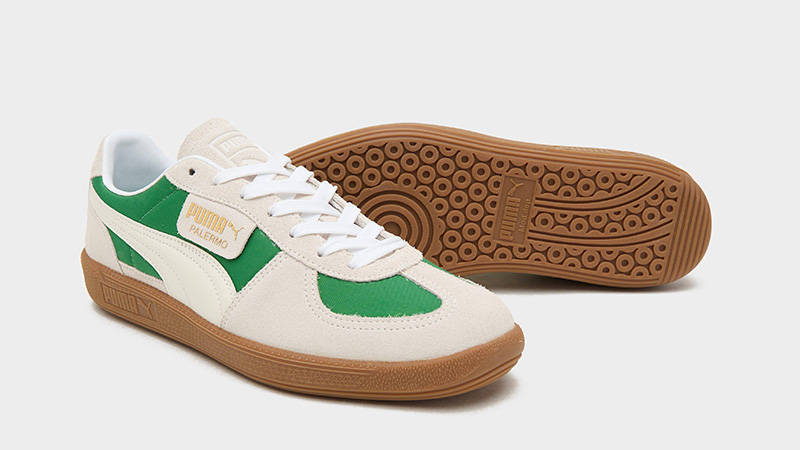 PUMA Palermo White Grey Green 396464-07 front