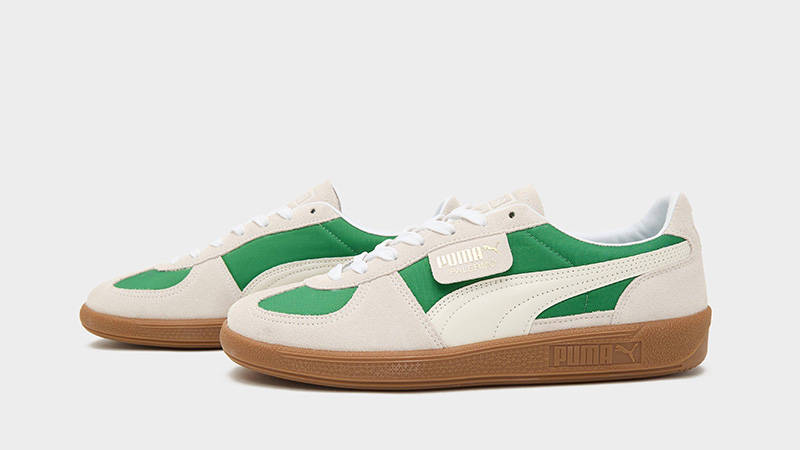 PUMA Palermo White Grey Green 396464-07 side